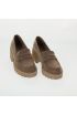 Loafers suede με τακούνι (B7636)