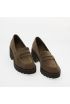 Loafers suede με τακούνι (B7636)